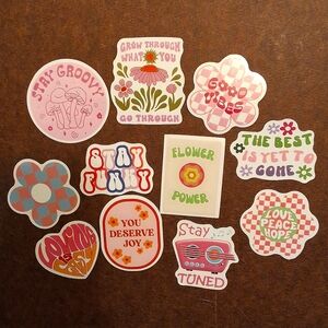Retro stickers 11 ct.